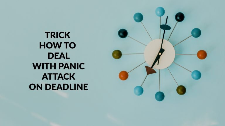 Cara mengatasi panic attack saat deadline