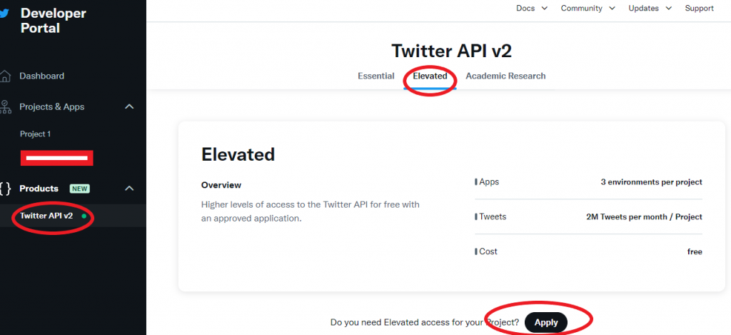 Elevated Twitter API v2