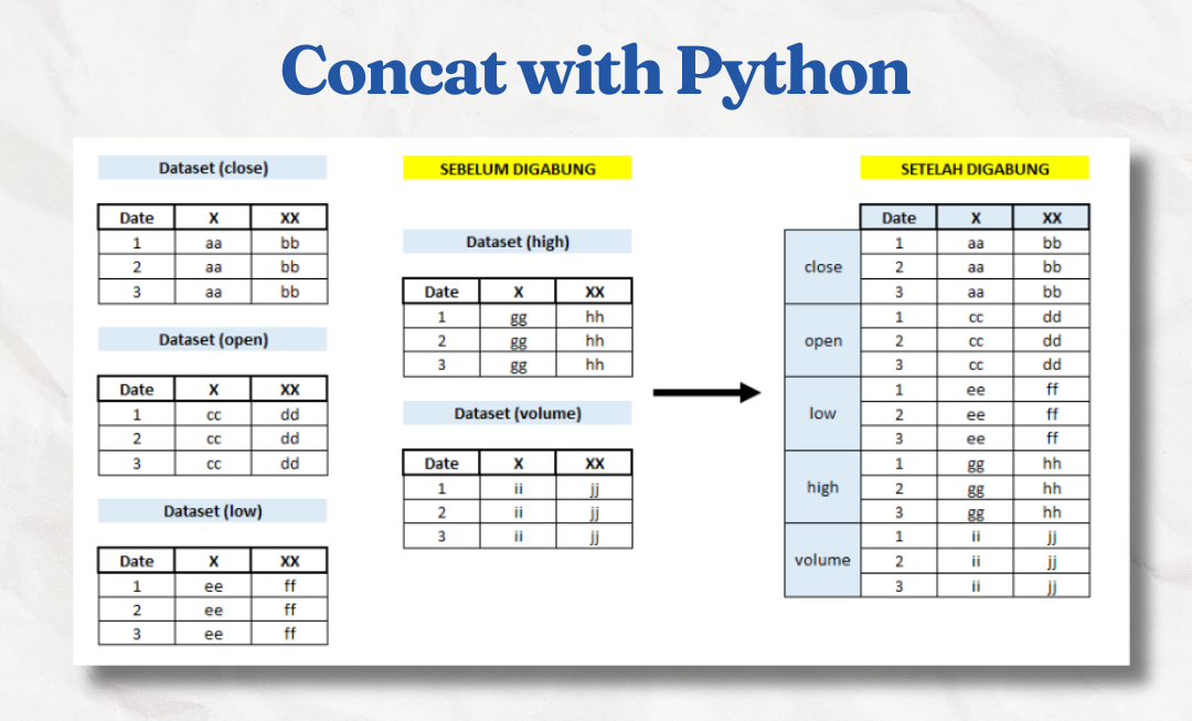 Merging Datasets into One DataFrame with Concat in Python